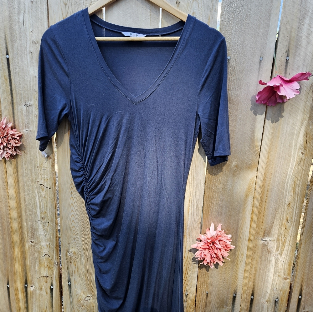 Three dots ruched gray mini size M